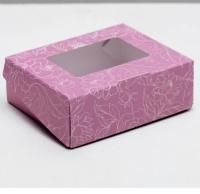 Подарочная коробка с окном 10х8х3,5см Нежность 1/5 Подарочная коробка с окном 10х8х3,5см Нежность 1/5