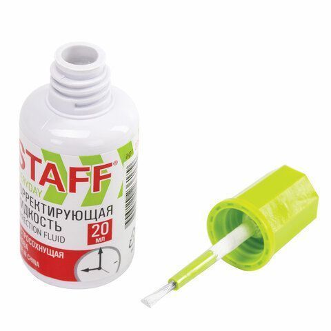 Корректирующая жидкость штрих 20мл флакон с кисточкой быстросохнущая STAFF EVERYDAY  1/12/576