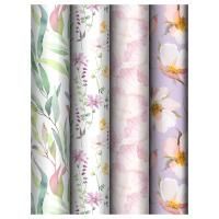 Бумага подарочная 70х100см 80г/м ассорти Meshu Bouquet 1/50  Бумага подарочная 70х100см 80г/м ассорти Meshu Bouquet 1/50