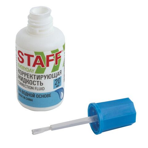 Корректирующая жидкость штрих 20мл на водной основе с кисточкой STAFF EVERYDAY 1/12