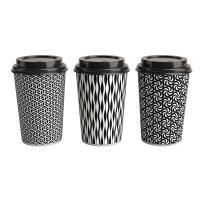 Стакан бумажный для горячего 250мл d-80 Паттерн МИКС 50/1000