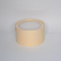 Коробка шайба с прозр. крышкой 16х6,5см слоновая кость