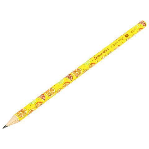Карандаш ч/гр НВ дерево корпус ассорти FRESH ZONE BRAUBERG 1/72