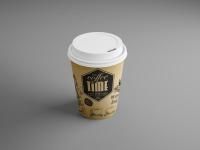 Стакан бумажный для горячего 185мл d-73мм Кофе тайм 60/1500