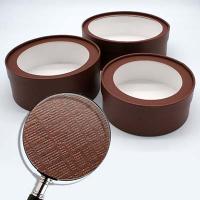 Коробка шайба с прозр. крышкой 21х7,5см Коричневый фактурный  Коробка шайба с прозр. крышкой 21х7,5см Коричневый фактурный