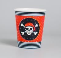 Стакан бумажный 250мл Пиратский 10/960