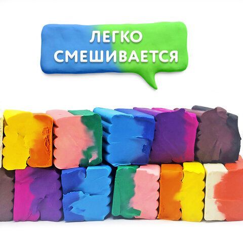 Пластилин 12цв 240г классический стек ЮНЛАНДИЯ ВЕСЁЛЫЙ ШМЕЛЬ 1/16