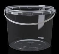 Ведро пищевое прозрачное 5,7л с крышкой 40/40
