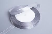 Лента атласная 10мм 25м серая 1/10