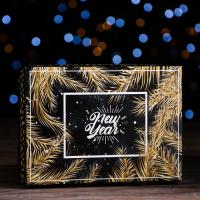 НГ Подарочная коробка 21х15х5см Сияние 1/5/200