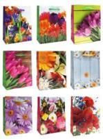 Пакет подарочный бумажный (12х15х6) ламинир ассорти Цветы 1/20 Пакет подарочный бумажный (12х15х6) ламинир ассорти Цветы 1/20