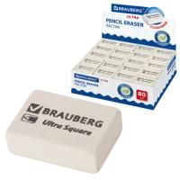 Ластик BRAUBERG Ultra Square 26х18х8мм, белый