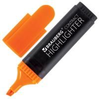 Текстмаркер оранжевый 1-5мм скошенный наконечник BRAUBERG CONTRACT 1/10